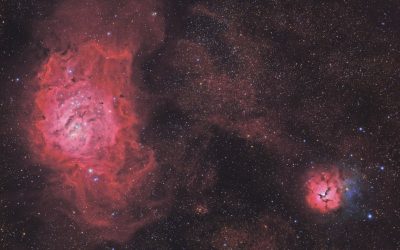 The Lagoon and Trifid Nebulae, M8 & M20