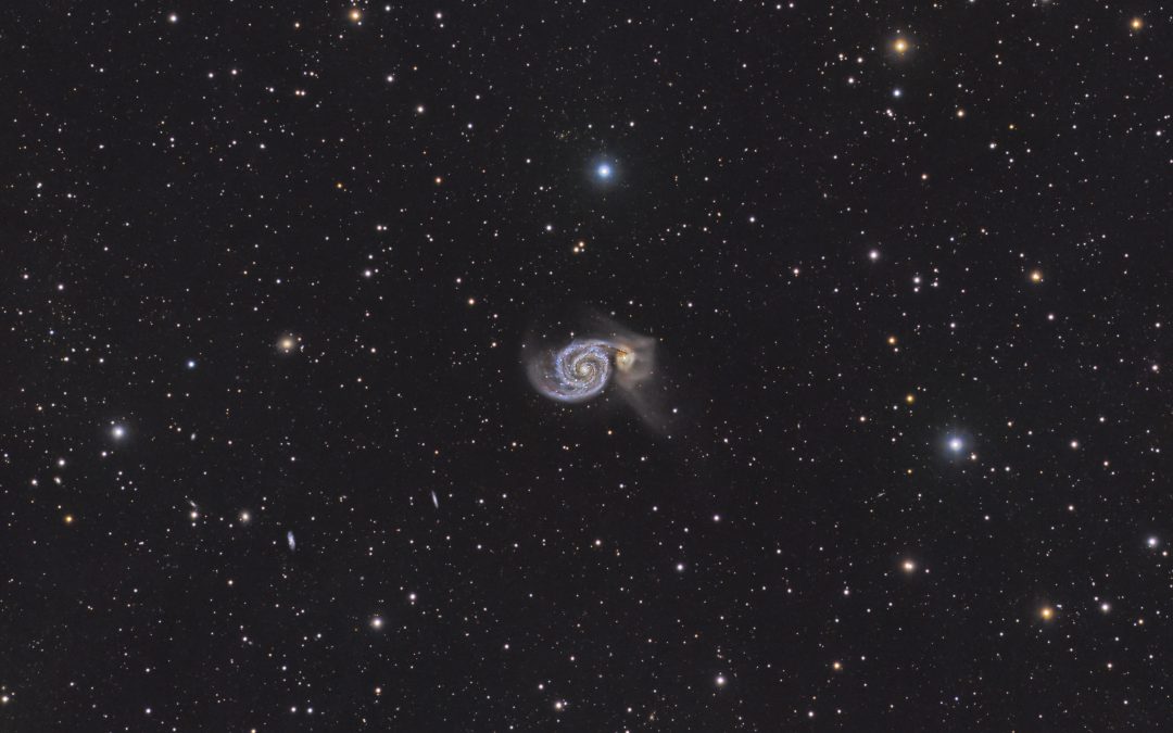 The Whirlpool Galaxy, M51 – super wide field