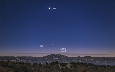 C/2021 A1 Leonard comet over Montsant