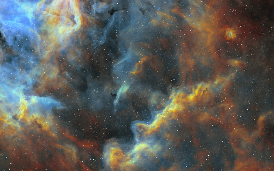 Carina nebula pillars, NGC 3372