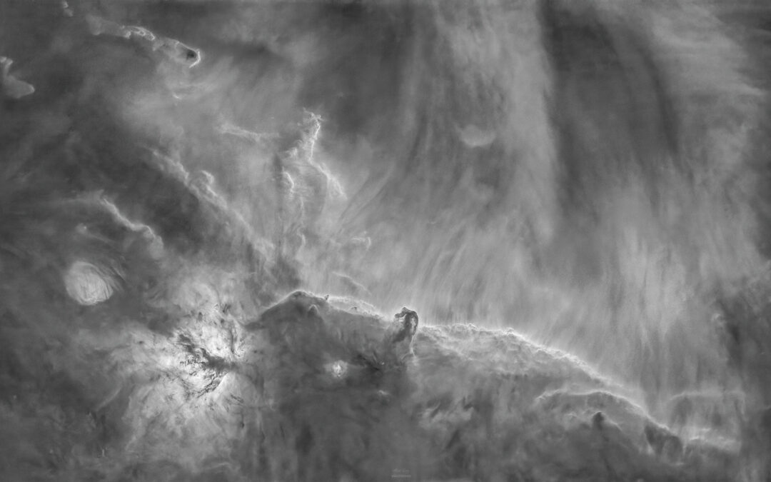 Ha emissions around the Horsehead Nebula, IC 434