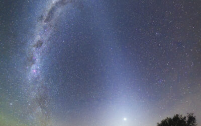 Three Natural Lights Under One of the Darkest Skies on Earth